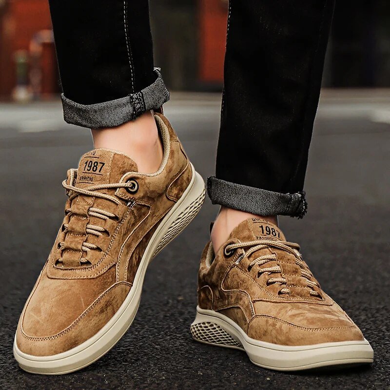 Men's Rivet Detail Suede Sneakers | Casual View 16