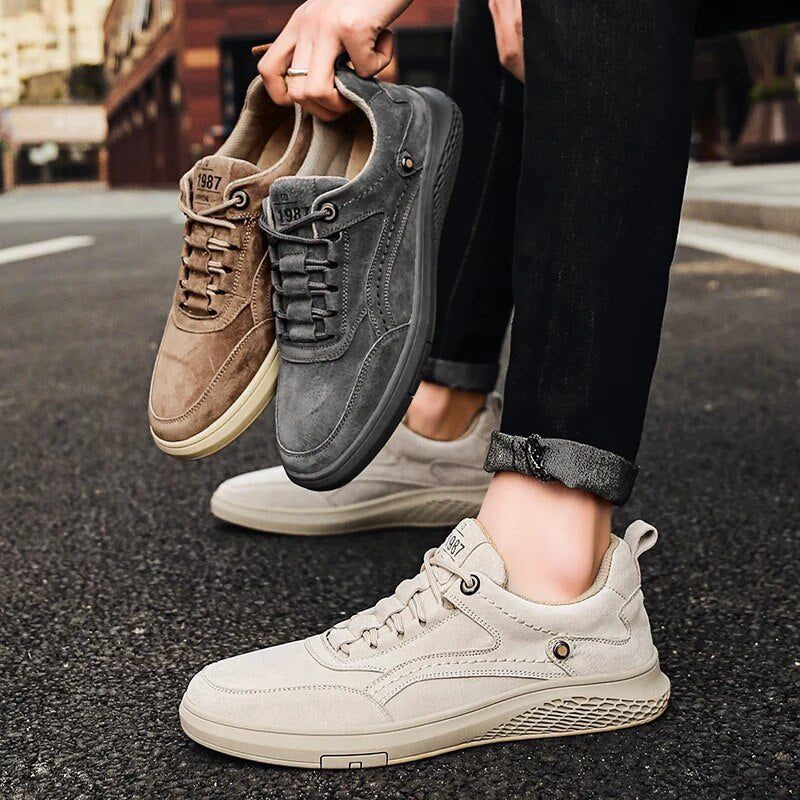 Men's Rivet Detail Suede Sneakers | Casual View 18