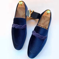 Men's Rope Strap Velour Loafers | L'Élégance Detail