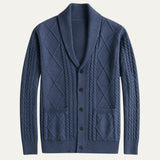 Men's Shawl Collar Wool Button Cardigan Sweater | Tailored Fit