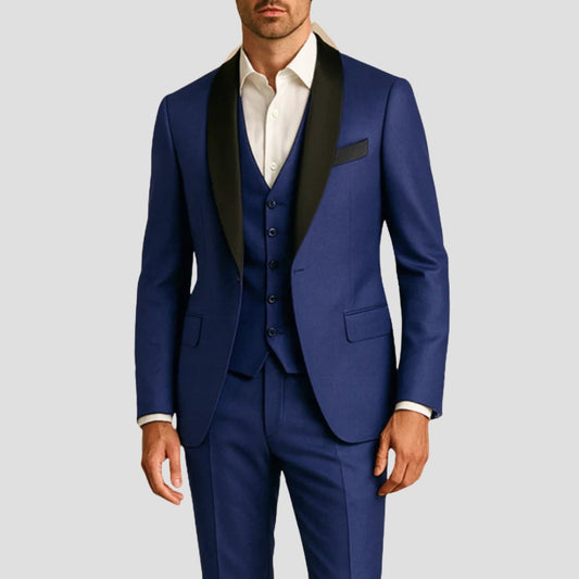 Men's Shawl Lapel Tuxedo Slim Fit | Three-Piece Weddings Formal Events Front