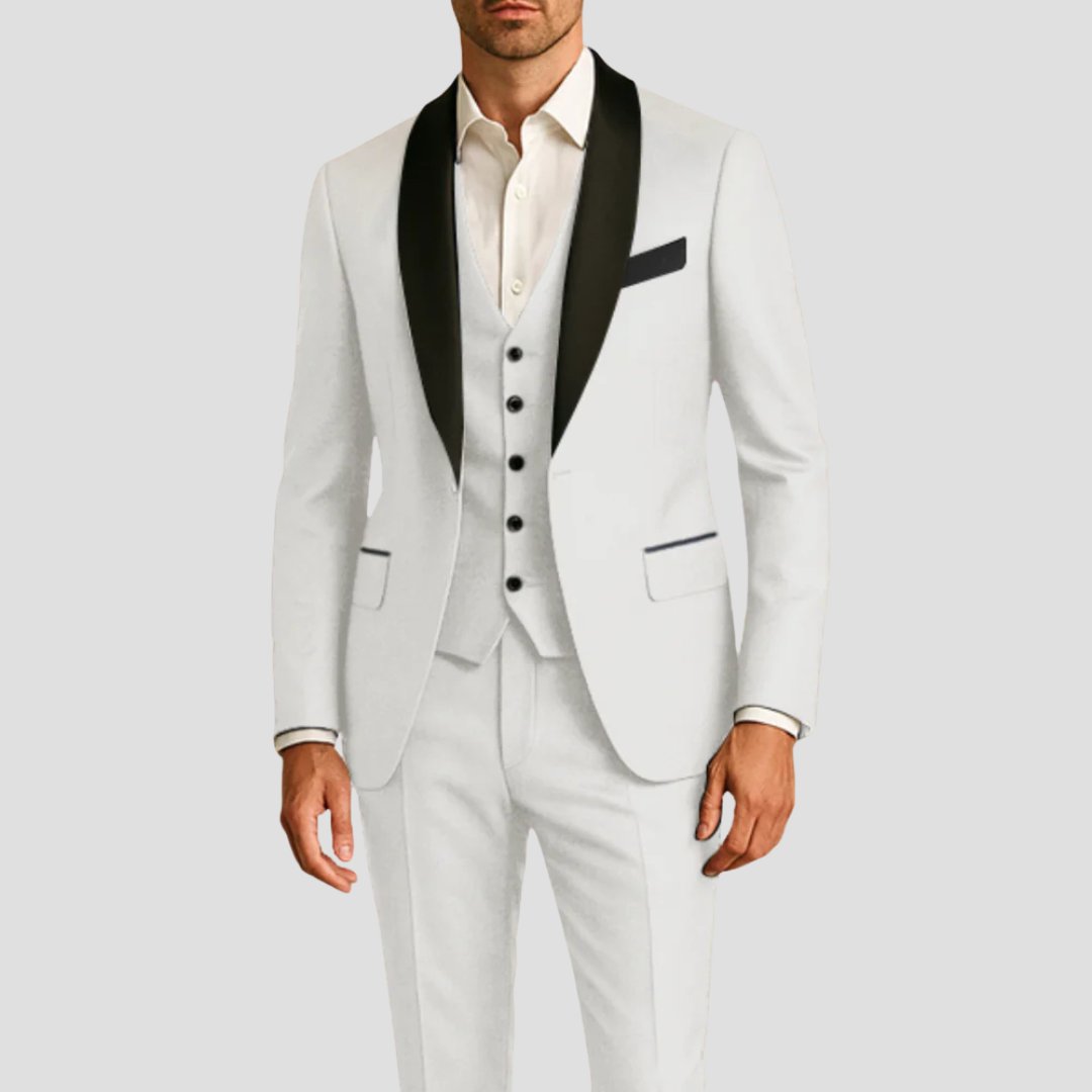 Men's Shawl Lapel Tuxedo Slim Fit | Three-Piece Weddings Formal Events Lifestyle