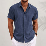 Men's Short Sleeve Linen Shirt | Relaxed Summer Fit
