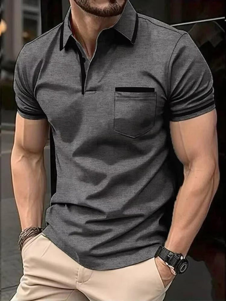 Men's Short Sleeve Polo Shirt | Chest Pocket Detail