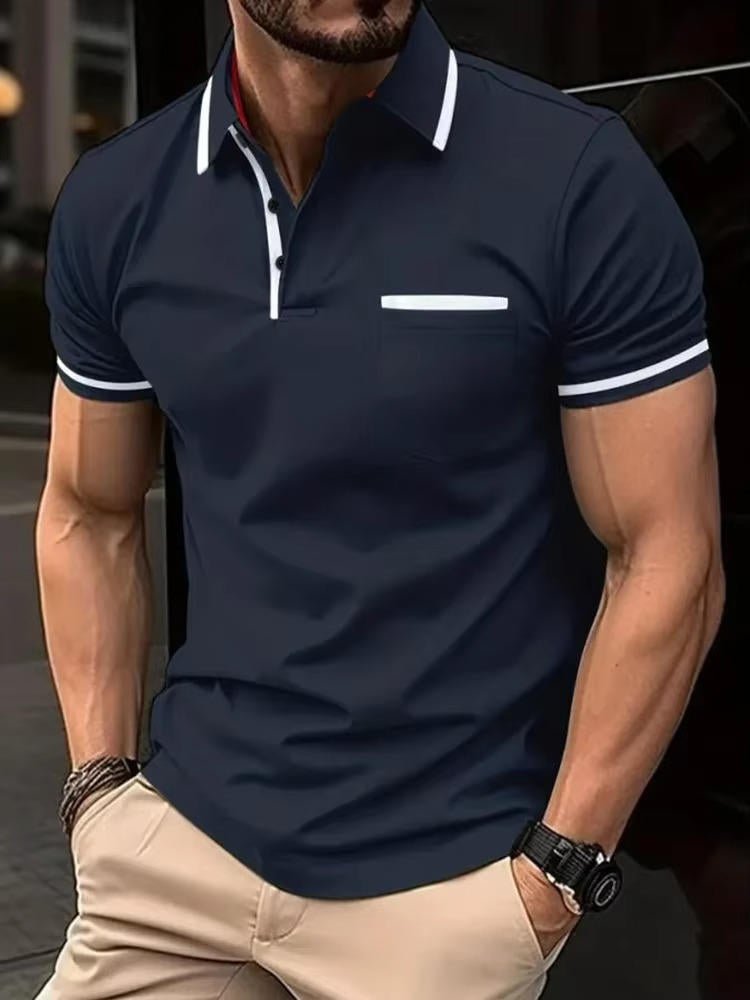 Men's Short Sleeve Polo Shirt | Chest Pocket Lifestyle