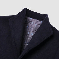 Men's Single-Breasted Heritage Wool Coat | Classic Fit Back