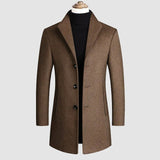 Men's Single-Breasted Heritage Wool Coat | Classic Fit