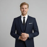 Men's Single Breasted Slim Fit Formal Suit | 3-Piece Vest Set