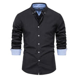 Men's Sleek Slim-Fit Shirt | Double Collar Comfort