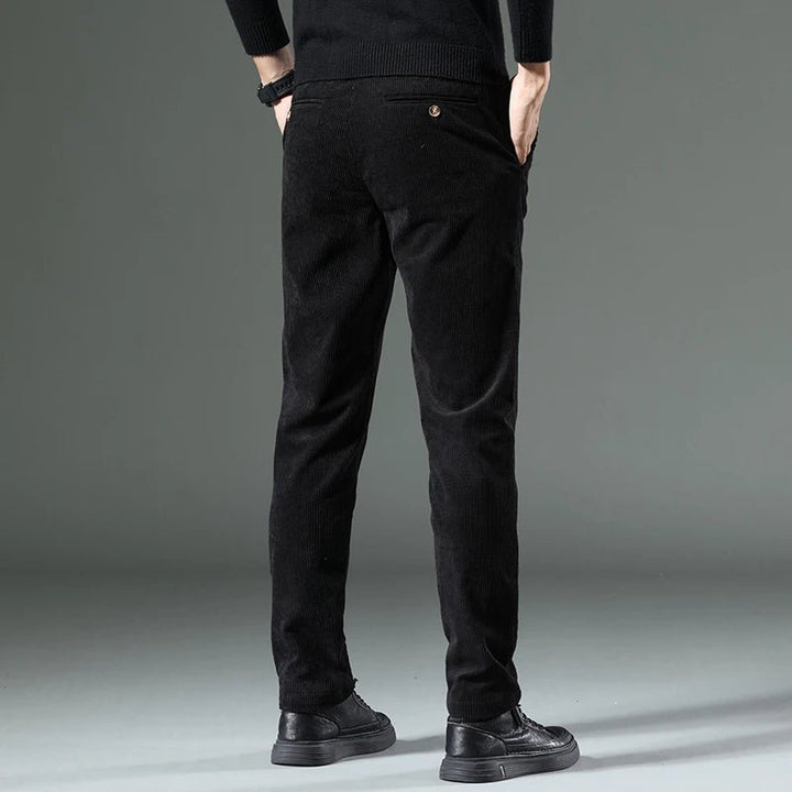 Men's Slim Fit Corduroy Pants | Cotton Dress Trouser Full