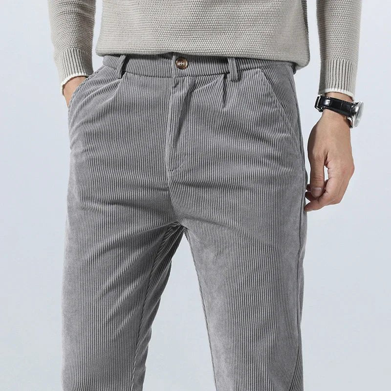Men's Slim Fit Corduroy Pants | Cotton Dress Trouser Hero