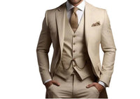 Men's Slim Fit Formal Three-Piece Suit | Tailored Wedding Front