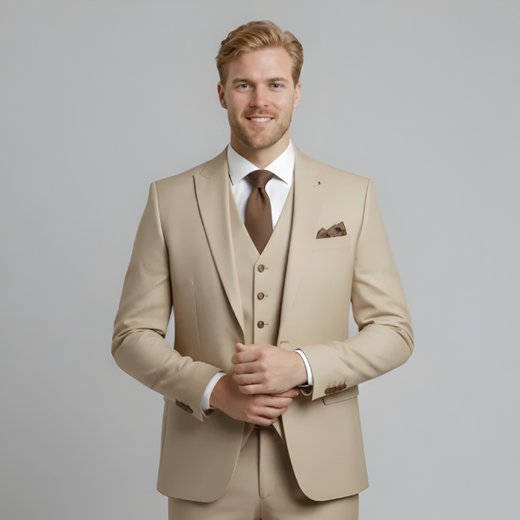 Men's Slim Fit Formal Three-Piece Suit | Tailored Wedding Hero