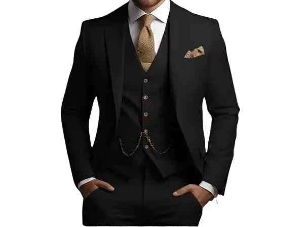 Men's Slim Fit Formal Three-Piece Suit | Tailored Wedding Lifestyle