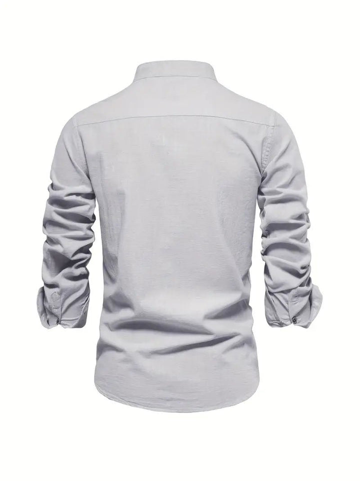 Men's Slim Fit Mandarin Collar Shirt | Smart Office Alternate