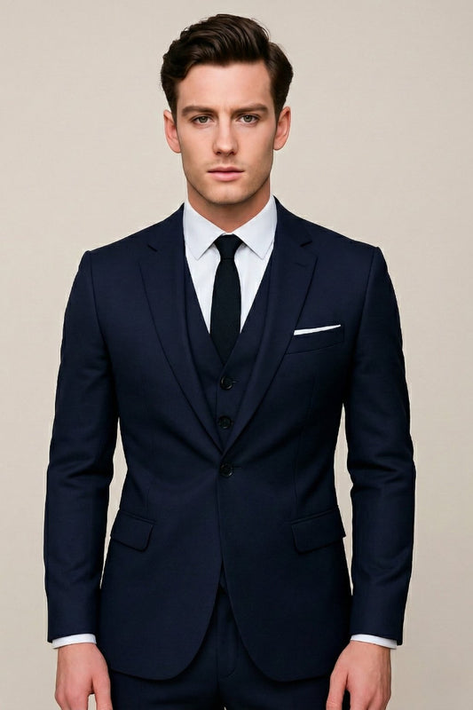 Men's Slim Fit Three-Piece Suit Hero