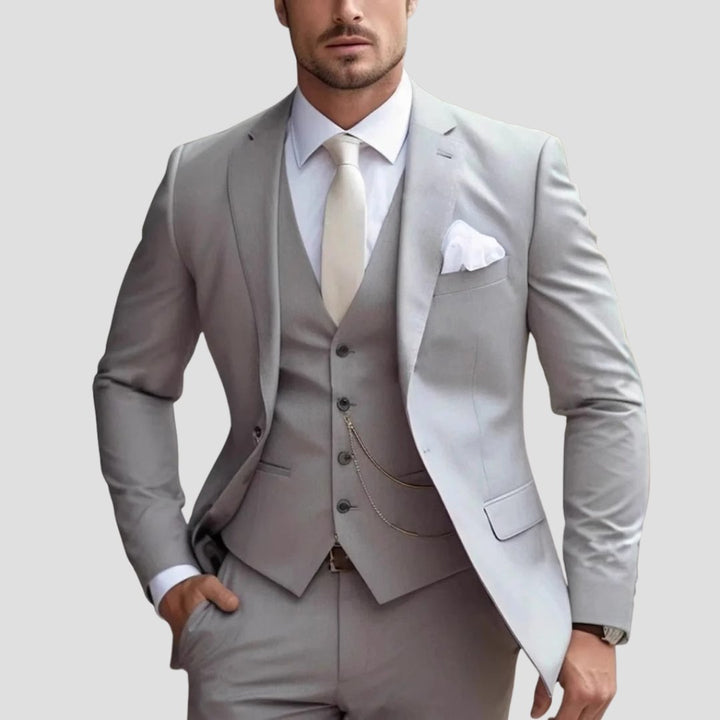 Men's Slim Fit Waistcoat Suit | Three-Piece Formal Set Back