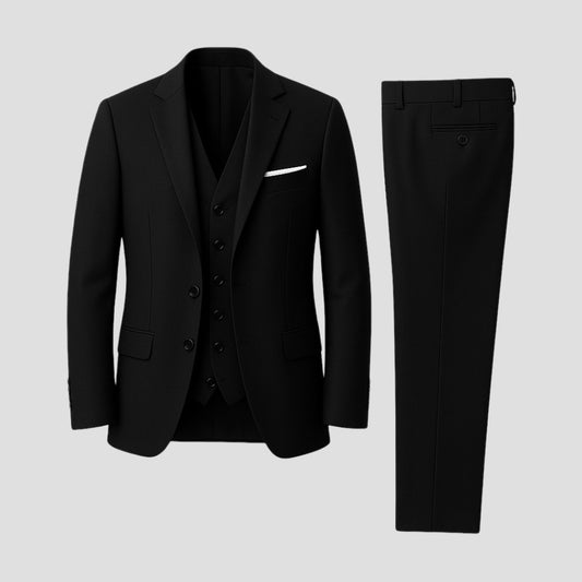 Men's Slim Fit Waistcoat Suit | Three-Piece Formal Set Hero
