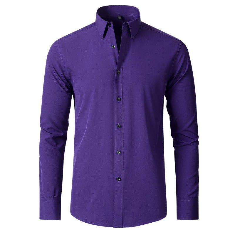 Men's Slim Stretch Dress Shirt Top Angle