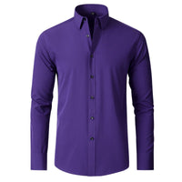 Men's Slim Stretch Dress Shirt Top Angle