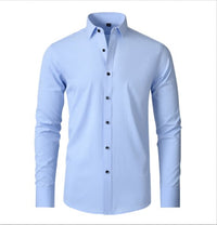 Men's Slim Stretch Dress Shirt Top Close Up