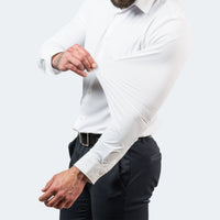 Men's Slim Stretch Dress Shirt Top Detail