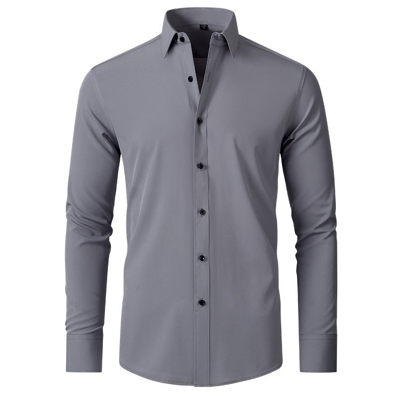 Men's Slim Stretch Dress Shirt Top Full