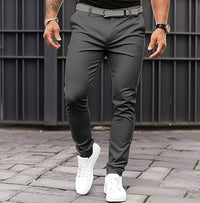 Men's Slim Tapered Chino Trousers | Stretch Jogger Style Hero