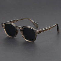 Men's Square Frame Retro Shades | UV Protection Close Up