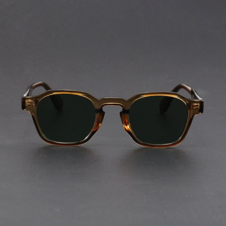 Men's Square Frame Retro Shades | UV Protection Detail