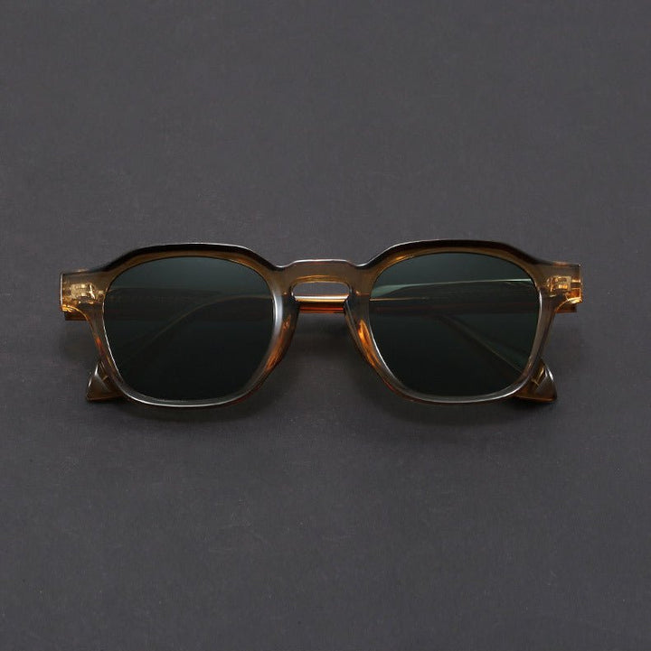 Men's Square Frame Retro Shades | UV Protection Front