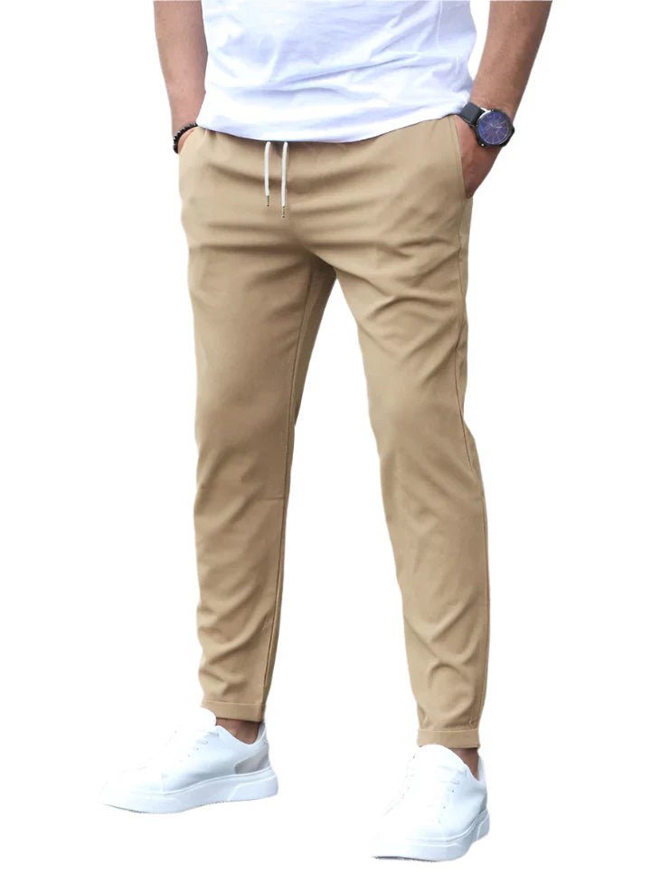 Men's Stretch Cotton Drawstring Pants Back