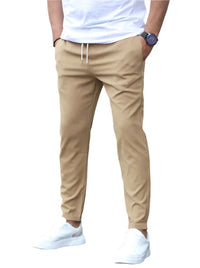 Men's Stretch Cotton Drawstring Pants Back