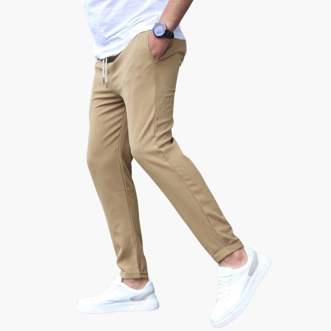 Men's Stretch Pants | Tapered Drawstring Comfort Fit Alternate