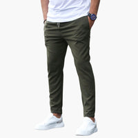 Men's Stretch Pants | Tapered Drawstring Comfort Fit Back