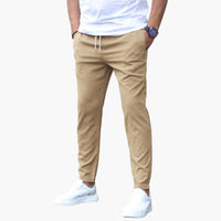 Men's Stretch Pants | Tapered Drawstring Comfort Fit Full