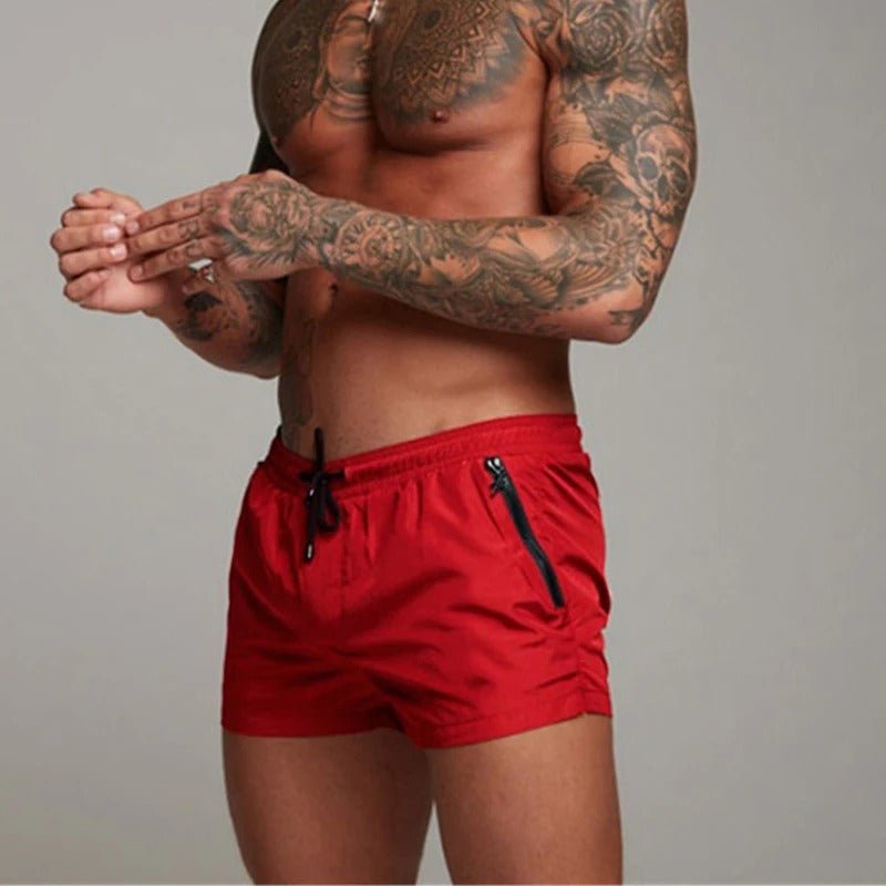 Men's Stretch Quick-Dry Swim Trunks | Drawstring Waist Side