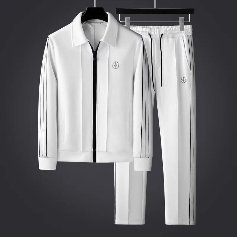 Men's Stripe Detail Tracksuit Set | Slim Fit Back