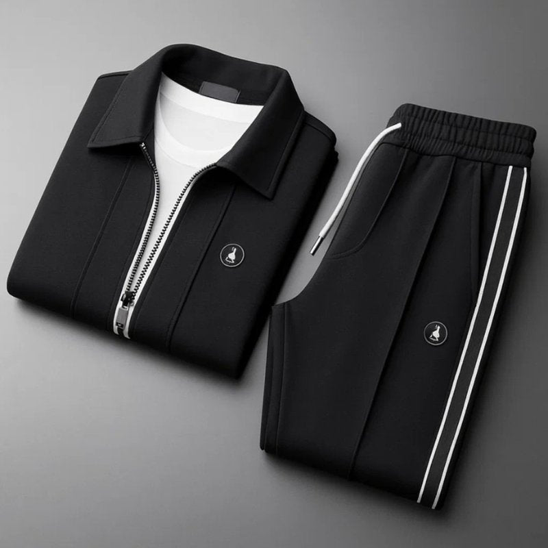 Men's Stripe Detail Tracksuit Set | Slim Fit Front