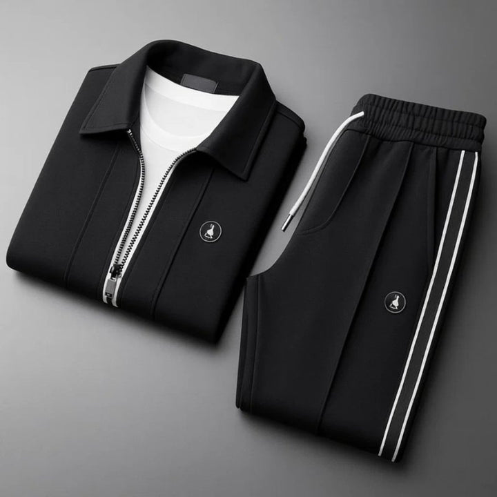 Men's Stripe Detail Tracksuit Set | Slim Fit Front