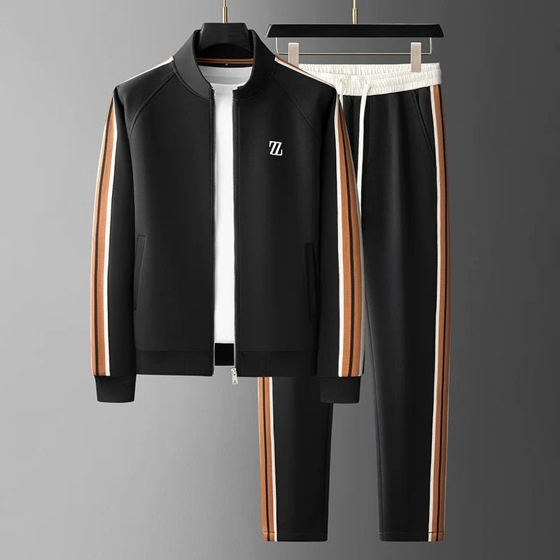 Men's Stripe Tracksuit Set | Zip Jacket & Joggers Alternate
