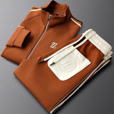 Men's Stripe Tracksuit Set | Zip Jacket & Joggers