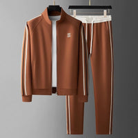 Men's Stripe Tracksuit Set | Zip Jacket & Joggers Hero