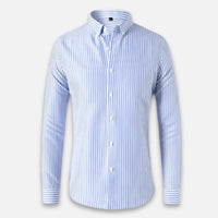Men's Striped Long Sleeve Polo Shirt | Smart Casual Hero