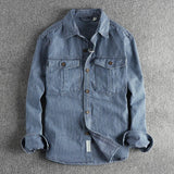 Men's Striped Vintage Denim Shirt | Classic