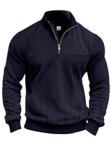 Men's Stylish Half Zip Pullover | Quarter-Zip Stand Collar