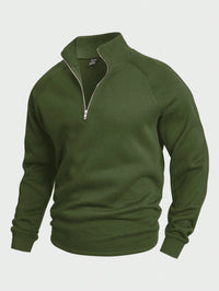 Men's Stylish Zip High Neck Sweater | Layering Knit Fit Detail