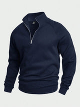 Men's Stylish Zip High Neck Sweater | Layering Knit Fit