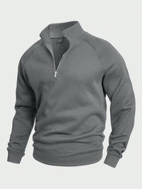 Men's Stylish Zip High Neck Sweater | Layering Knit Fit Side
