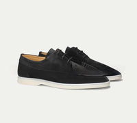 Men's Suede Classic Loafer Shoes Close Up